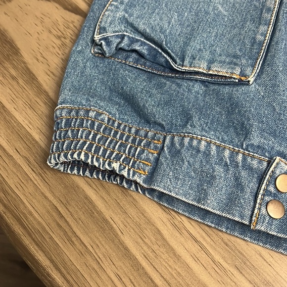 90’s LE’ ARSI MOTO BIKER AVIATOR JEAN VEST SMALL - Picture 4 of 14